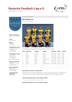 SV Armstorf eV - Deutsche Faustball-Liga