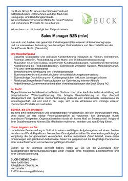 Sales Manager B2B (m/w)