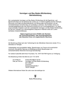Vermögen und Bau Baden-Württemberg