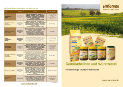 Produktinfo Gemüsebrühen und Würzmittel