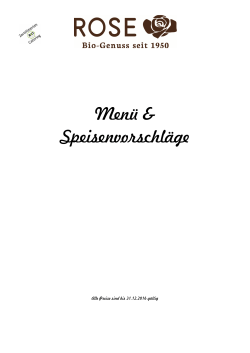 Menüauswahl 2016