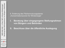 Die von der Verwaltung vorgetragene Pr&auml;sentation zur