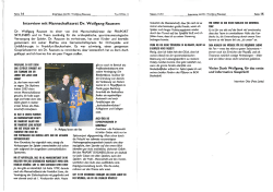 Interview mit Mannschaftsarzt Dr. Wolfgang Raussen