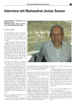 Interview mit Nationalrat Josias Gasser