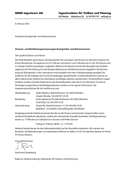 GROB Ingenieure AG Ingenieurb&uuml;ro f&uuml;r Tiefbau und Planung