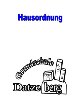 Hausordnung - Grundschule Datzeberg