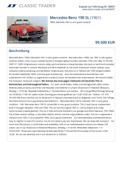 Mercedes-Benz 190 SL (1961) 99.500 EUR