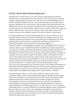 IPO 2015 - Bericht, Niklas Uhmeier & Ragna Heyne