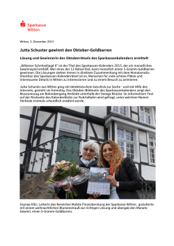 q Sparkasse Witten Jutta Schuster gewinnt den Oktober