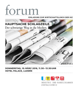 HAUPTSACHE SCHLAGZEILE. Der schwierige Weg in die