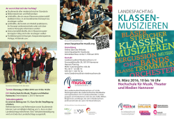 Informationsflyer Landesfachtag Klassenmusizieren