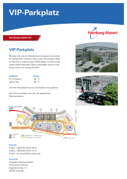 VIP-Parkplatz - Flughafen Hamburg