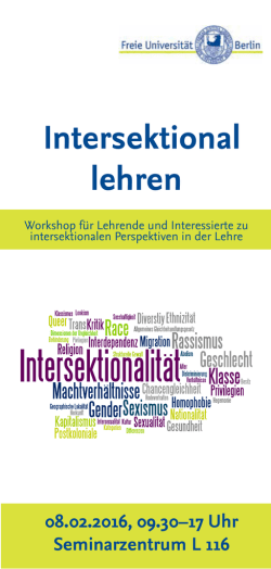 Flyer "Intersektional lehren"