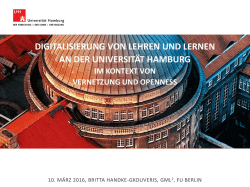 DIGITALISIERUNG VON LEHREN UND LERNEN AN DER