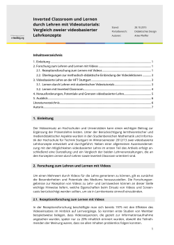 Inverted Classroom und Lernen durch Lehren mit - e