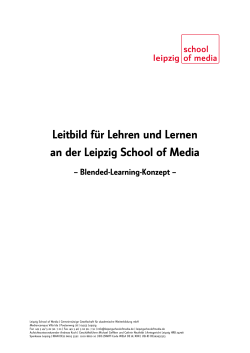 Leitbild für Lehren und Lernen an der Leipzig School of Media