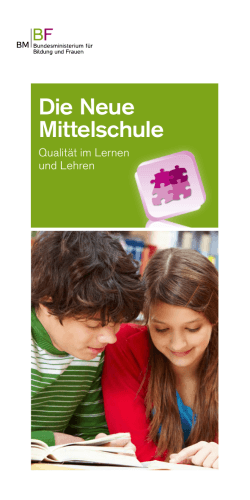 Folder "Die Neue Mittelschule – Qualität im Lernen und Lehren"