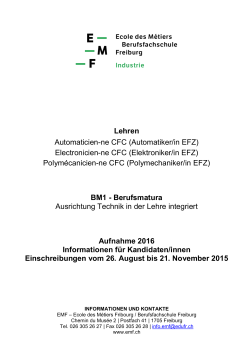 Lehren Automaticien-ne CFC (Automatiker/in EFZ) Electronicien