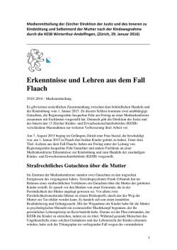 Erkenntnisse und Lehren aus dem Fall Flaach
