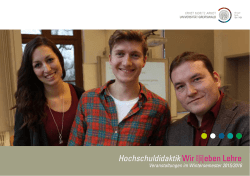 Hochschuldidaktik Wir l|i|eben Lehre - Ernst-Moritz-Arndt