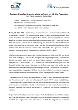 Meldung als PDF - CLIA Deutschland