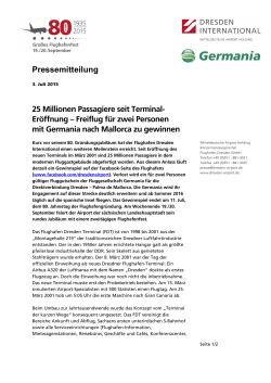 Pressemitteilung 25 Millionen Passagiere seit Terminal
