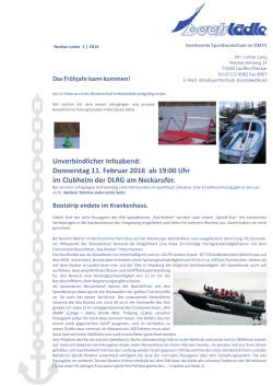 Neckarlotse 1/2016  - Yachtschule – Bootslädle