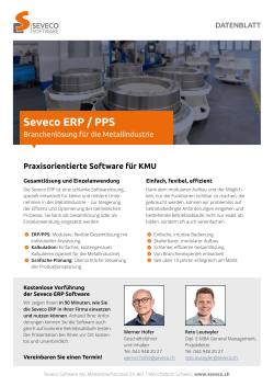 PDF Datenblatt: Seveco ERP Software