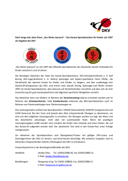 Kleiner Samurai 2015 - Deutscher Karate Verband eV