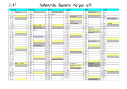 ist unser Kalender für 2015 - Judoverein Samurai Kerpen eV