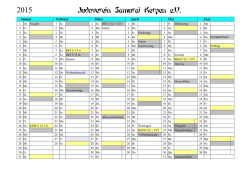 ist unser Kalender f&uuml;r 2015 - Judoverein Samurai Kerpen eV