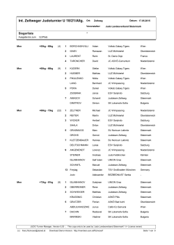 Int. Zeltweger Judoturnier U 18/21/Allg. Ort