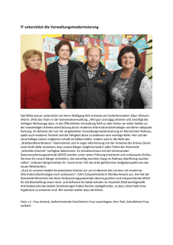 IT unterst&uuml;tzt die Verwaltungsmodernisierung
