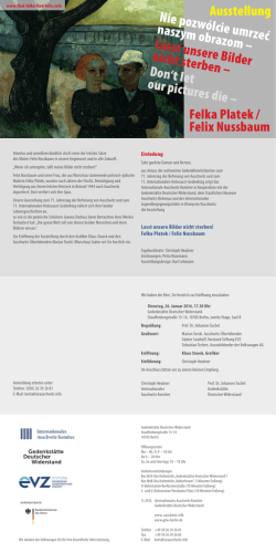 Felka Platek / Felix Nussbaum Ausstellung