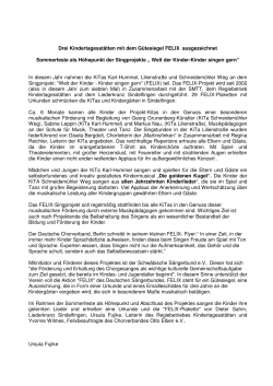 Pressebericht Felix Sindelfingen 2008