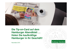 Tip-on-Card - Hamburger Abendblatt Mediahafen