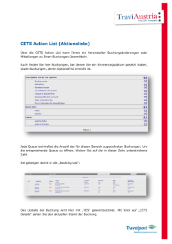 CETS Action List (Aktionsliste)