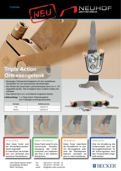Triple Action Orthesengelenk - Ortho