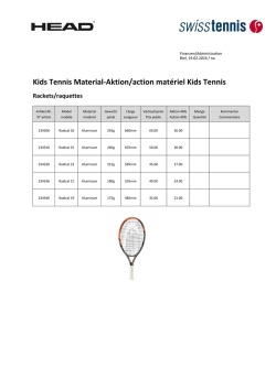 Kids Tennis Material-Aktion/action matériel Kids Tennis