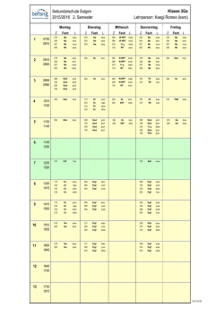 1516.2 Klassenstundenplan 3 Ga - in Sulgen