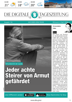 Jeder achte Steirer von Armut gef&auml;hrdet