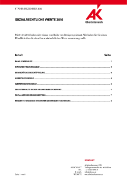 sozialrechtliche werte 2016