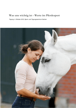 Was uns wichtig ist - Werte im Pferdesport