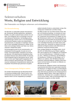 Sektorvorhaben Werte, Religion und Entwicklung