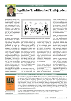Jagdliche Tradition bei Treibjagden