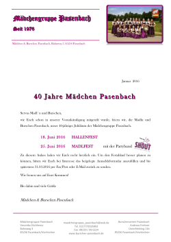 Burschen Pasenbach