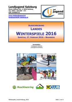 winterspiele 2016 - Landjugend Salzburg