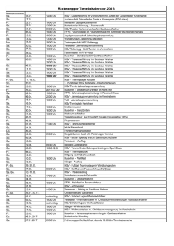 Rottenegger Terminkalender 2016