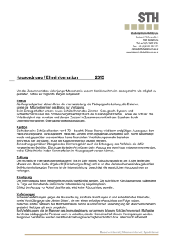 Hausordnung - STH Hollabrunn