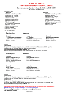 Gruppeneinteilung VB Oberstufe